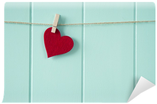 A Red Heart Hanging On A Clothesline - Zum Geburtstag...herzliche Glückw Ünsche Und Einen (400x400), Png Download