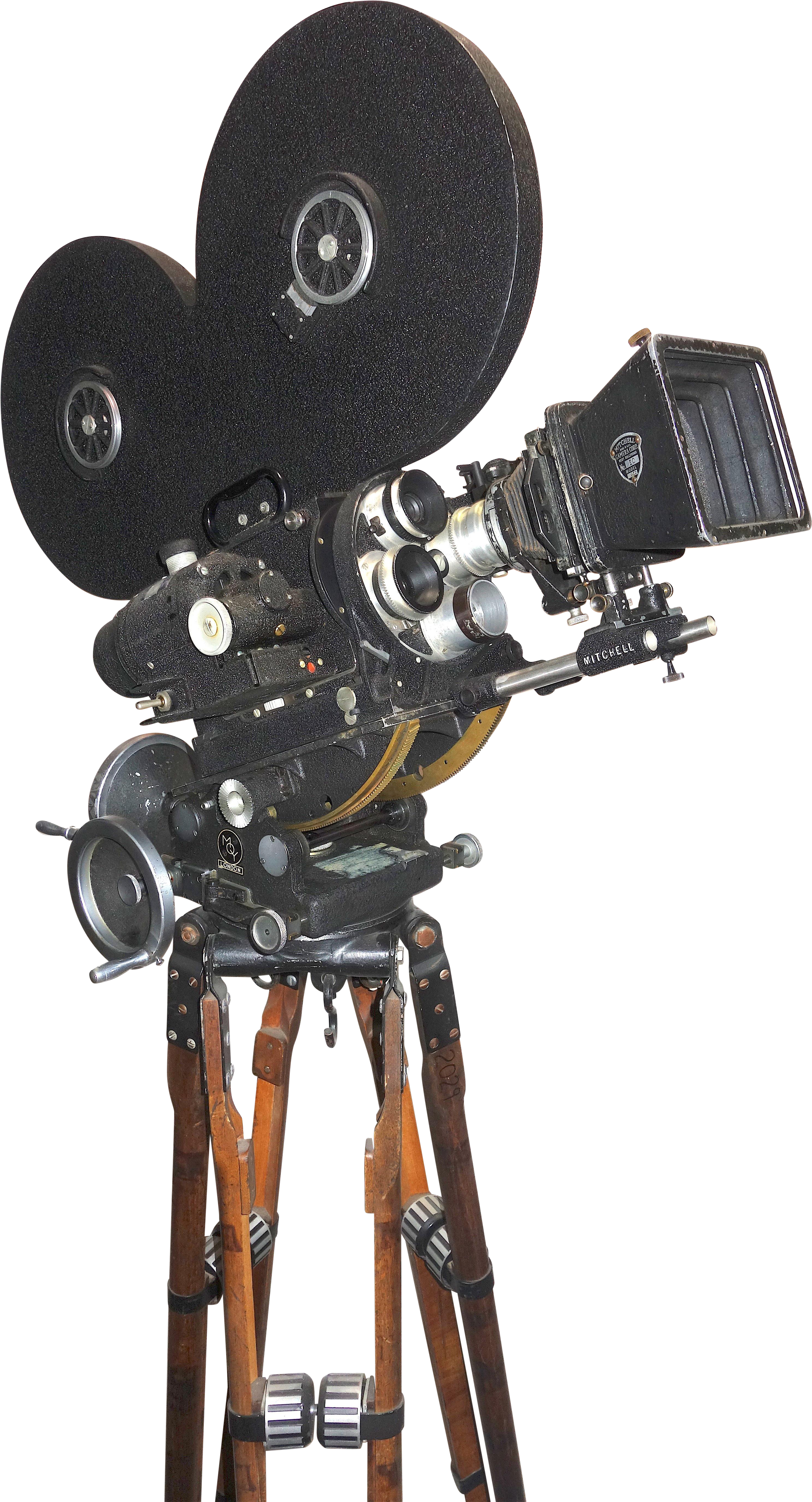 Incredible Mid Century Movie With Geared Head - Movie Camera Hollywood Png (3648x5472), Png Download