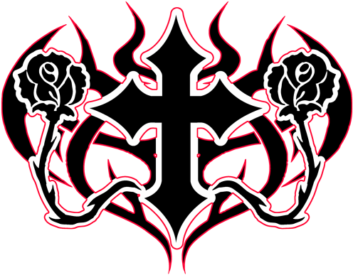 Tribal Cross Tattoos, Tattoo Templates, Popular Tattoos, - Tribal Cross Logo Png (500x393), Png Download