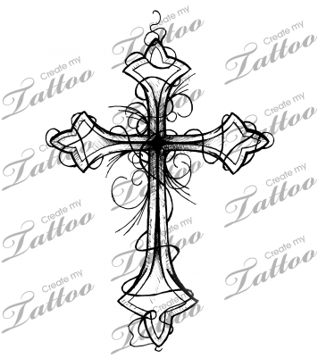 Marketplace Cross Createmytattoo Com Createmytattoocom - Tattoo (400x400), Png Download
