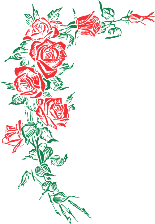 Rose, Roses, Floral, Flower, Vintage, Vector, Retro - Mother's Tote (and Other Items) Totes (501x720), Png Download