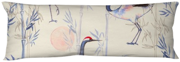 Hand-drawn Watercolor Seamless Pattern With White Japanese - Watercolor Painting (400x400), Png Download