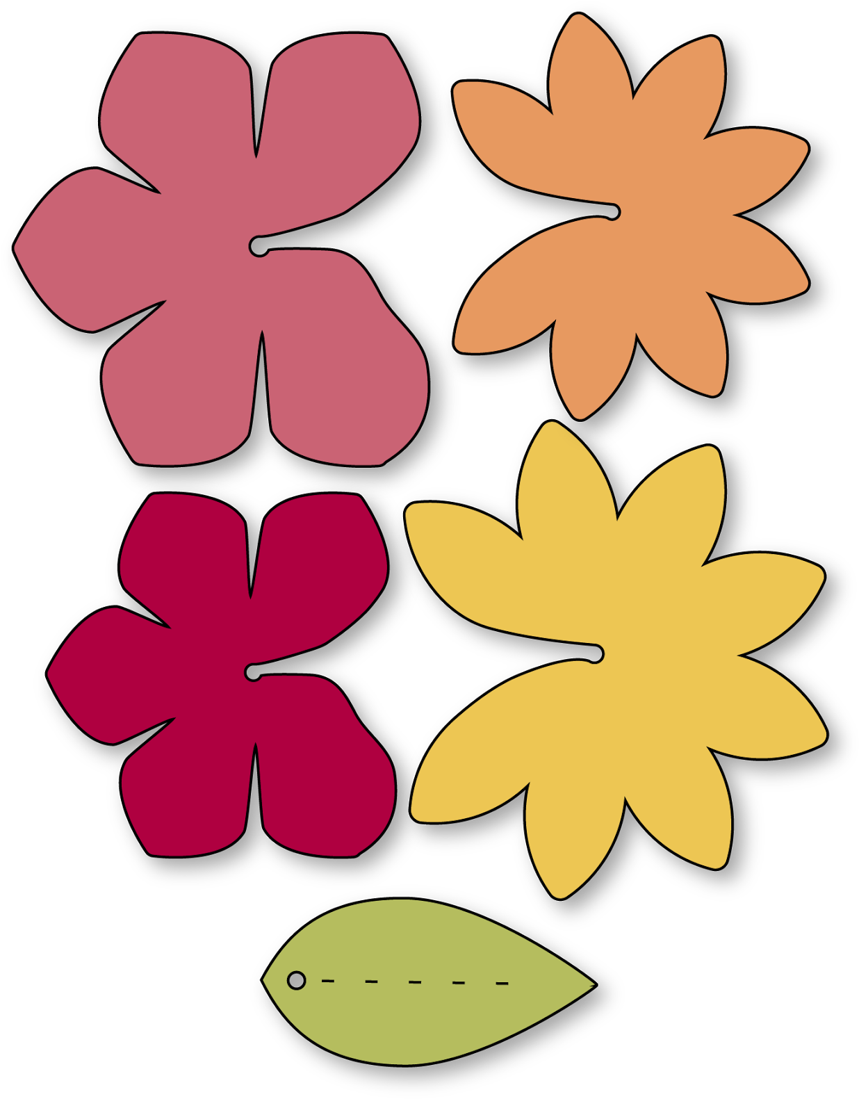 Plan And Cut The Flowers For Your Lei - Pattern (1257x1600), Png Download