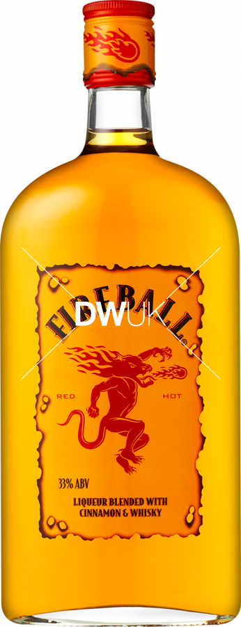 Fireball Whiskey 70cl - Whisky Fireball (346x900), Png Download