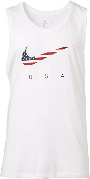 Nike Men's Americana Mt Swoosh White Training Tank - Major Appliance (640x620), Png Download