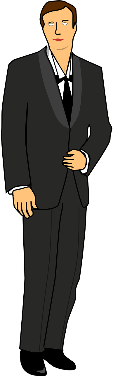 Businessman Professional Suit And Tie - Groom Clipart (640x1280), Png Download