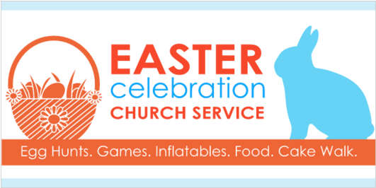 Easter Celebration Vinyl Banner With Rabbit And Easter - Rabbit (560x560), Png Download