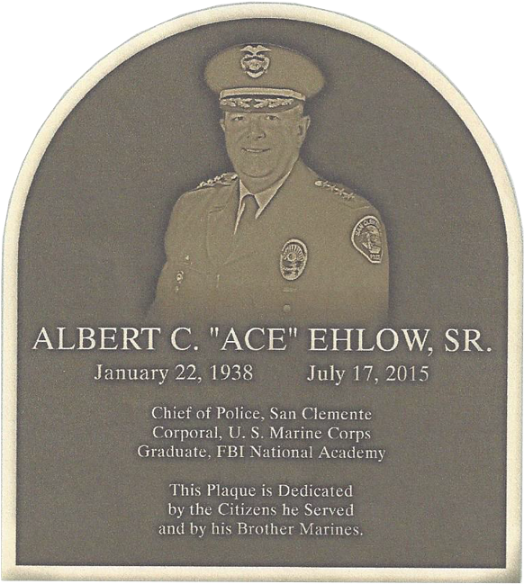 Albert Ace Ehlow Police Chief Plaque - Commemorative Plaque (600x660), Png Download