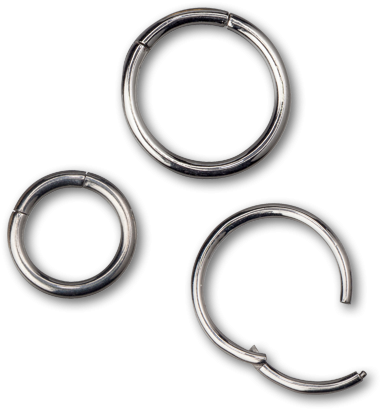Steel Hinged Segment Ring Transparent Septum Piercing - Circle (600x600), Png Download