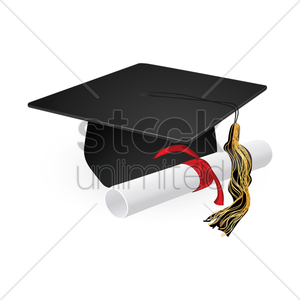 Graduation Diploma Png - Graduation Cap And Scroll (600x600), Png Download