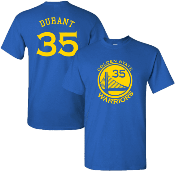 Men's Golden State Warriors Kevin Durant - Active Shirt (600x625), Png Download