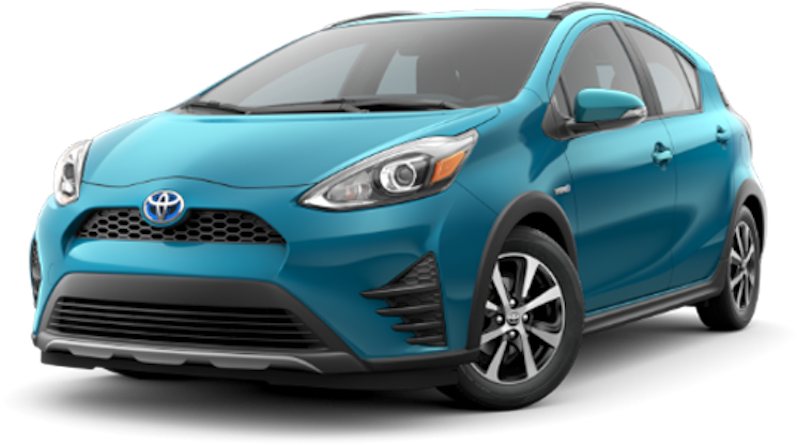 A Bright Teal 2019 Toyota Prius C From Joseph Toyota - Toyota Prius C 2019 (840x462), Png Download