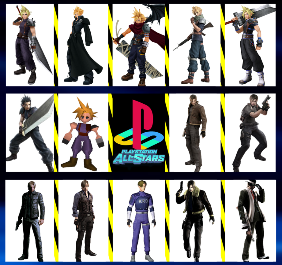 Png - Cloud Strife Leon Kennedy (921x867), Png Download