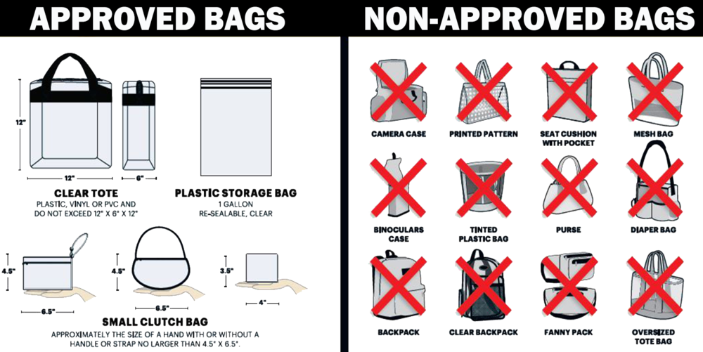 Very Strictly Enforced - Clear Bag Policy Ttu (1000x501), Png Download