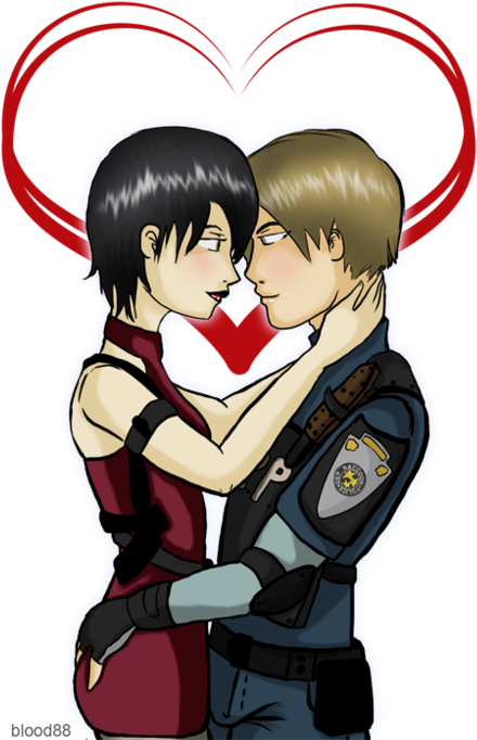 Omfg Cute ^ - Leon And Ada Cute (489x750), Png Download
