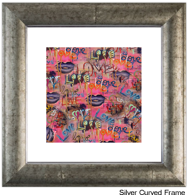 Love Silver Curved Frame - Picture Frame (864x864), Png Download