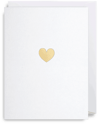 Chic Card Simple Gold Heart Design - Apple (700x750), Png Download