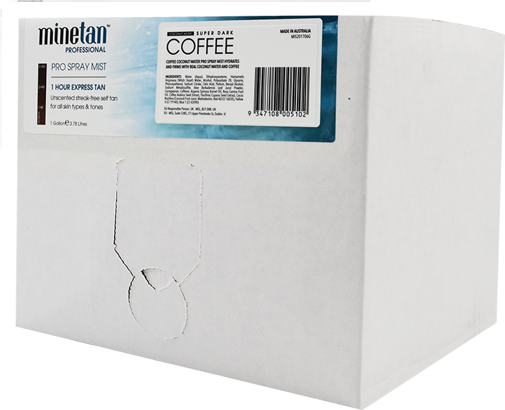 Minetan Coffee Coconut Water Pro Spray Mist - Paper (750x621), Png Download