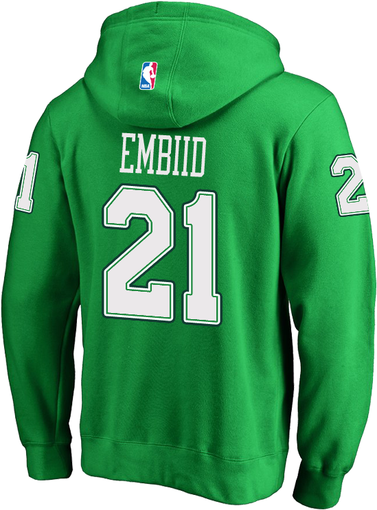 Men's 76ers Joel Embiid St - Sweatshirt (600x800), Png Download