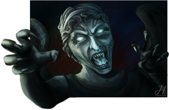 Source Is Http - Doctor Who Weeping Angel Art (900x531), Png Download