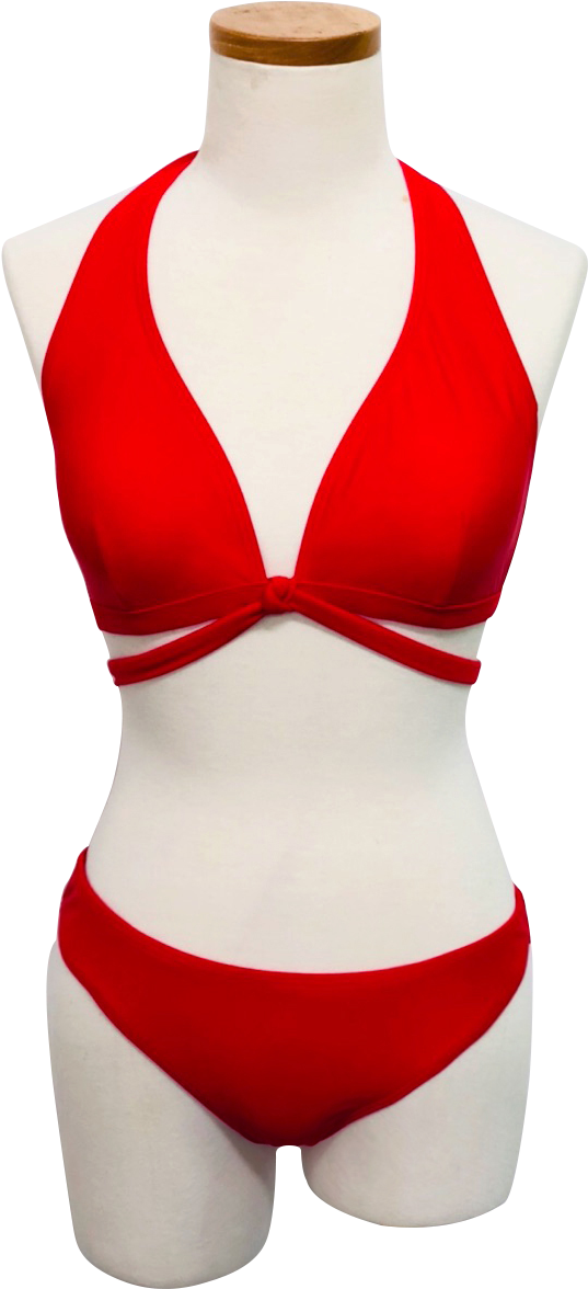 Women's Halter Style Bikini Suit - Lingerie Top (960x1278), Png Download
