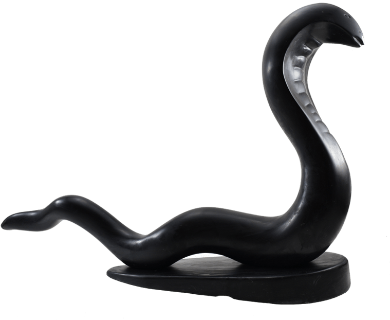 Black Stone Snake Sculpture 5 - Black Snake Sculpture (800x800), Png Download