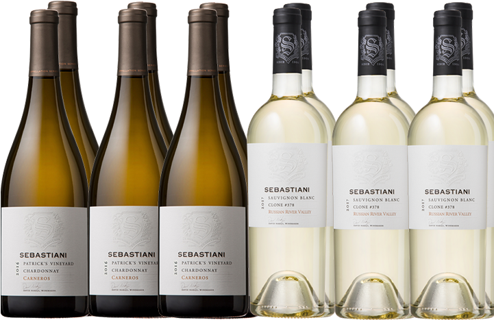 Twelve Bottles Of Sebastiani White Wines - Glass Bottle (720x480), Png Download