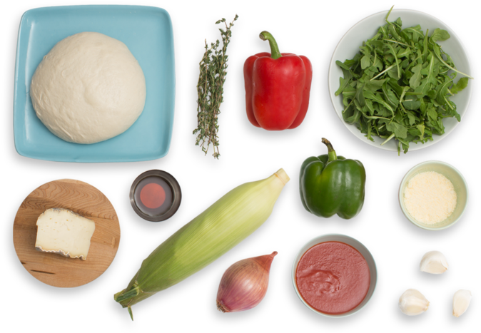 Summer Corn & Bell Pepper Pizza With Taleggio Cheese - Natural Foods (700x477), Png Download