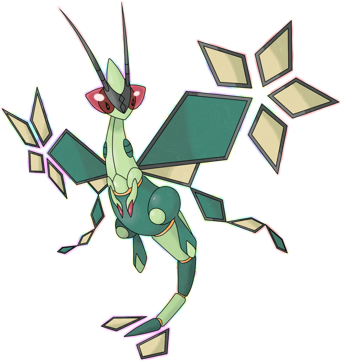 Mega Flygon-y Forme Concept Art From Deviant Art By - Mega Flygon (1280x1280), Png Download