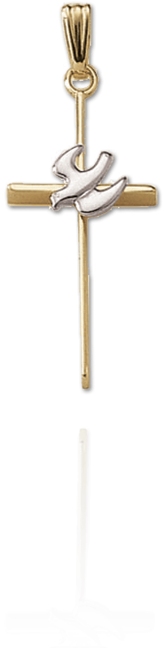 Slender Cross With Dove Detail - Cross (1500x1500), Png Download