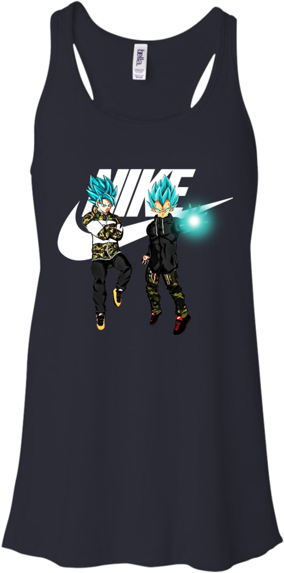 Goku And Vegeta Nike Shirt, Hoodie, Tank - Shirt (1155x1155), Png Download