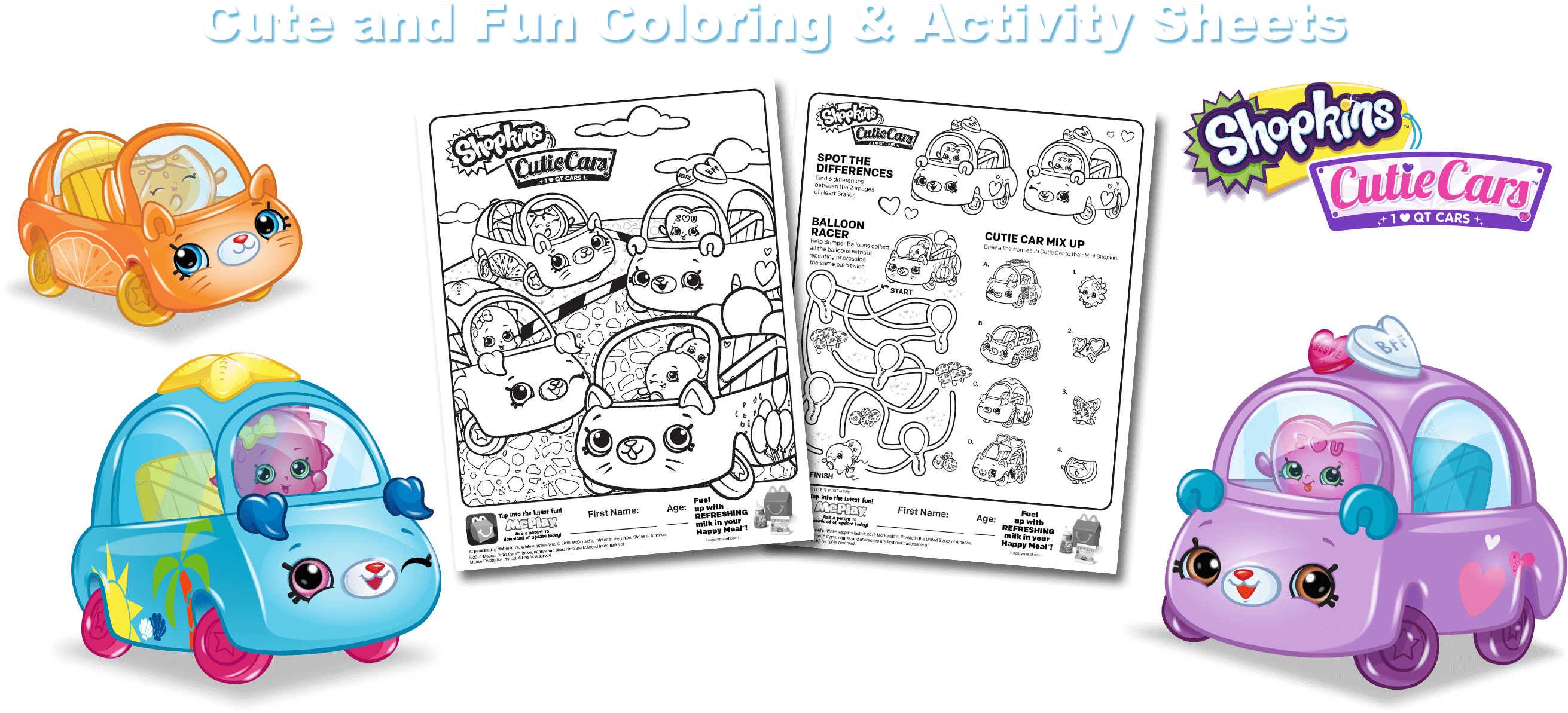 Happy Meal In American Girl Doll Coloring Pages - Shopkins (2880x1400), Png Download