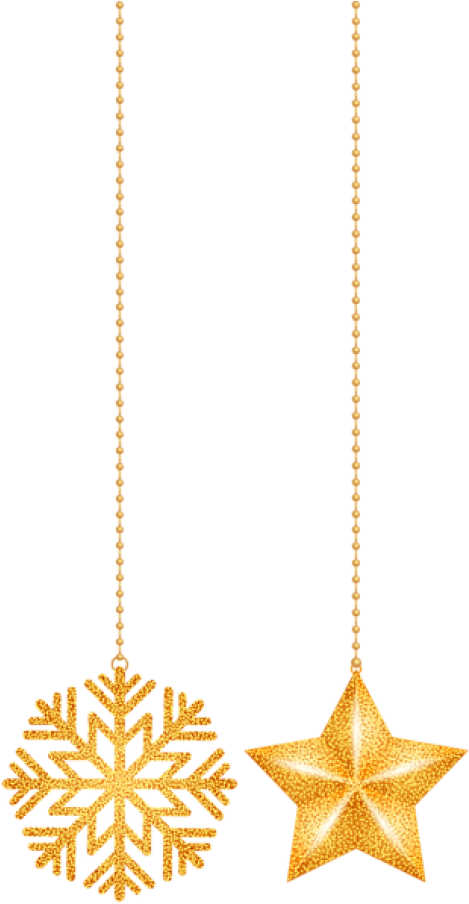 Free Png Hanging Christmas Decor Png - Gold Christmas Accessories Png (480x909), Png Download
