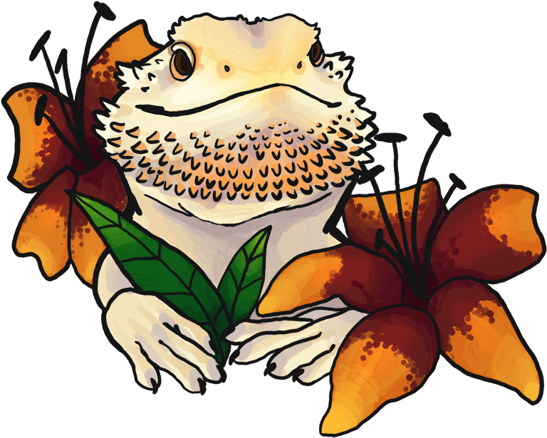 This Cute Bearded Dragon Belongs To @chief Toby And - Cute Bearded Dragon Drawing (830x675), Png Download