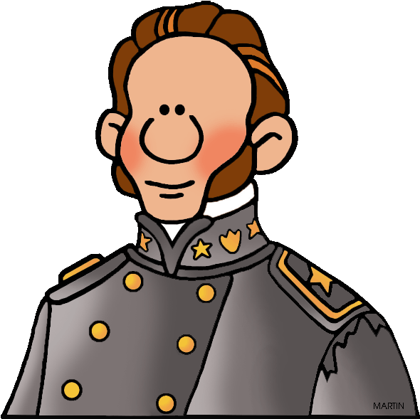 Celebrity Clipart Famous Artist - Thomas Stonewall Jackson Cartoon (593x621), Png Download