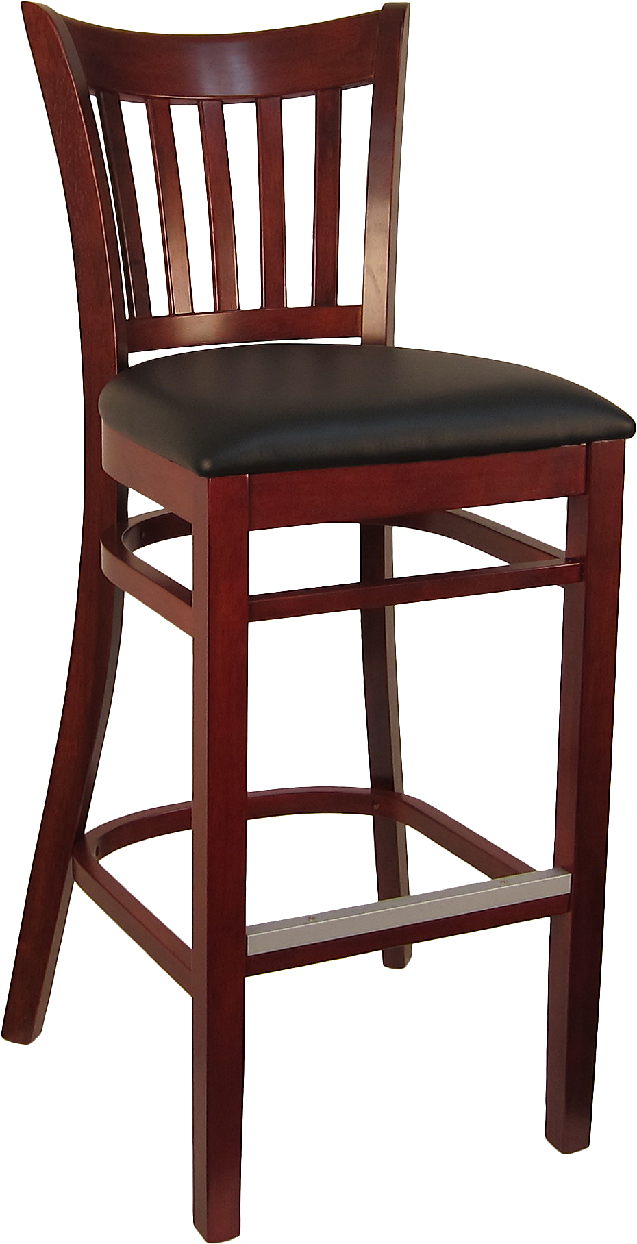 Open Vertical Back Wood Barstool 8642b - Bar Stool (1003x1914), Png Download