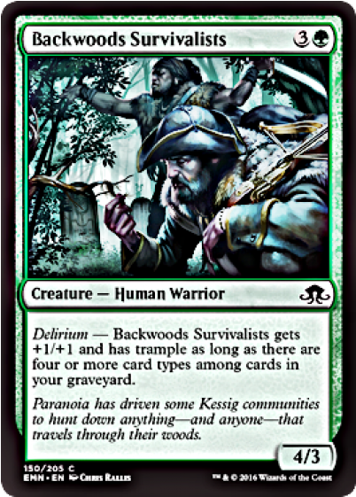 Backwoods Survivalists - Foil - Mtg Green Instants (560x560), Png Download