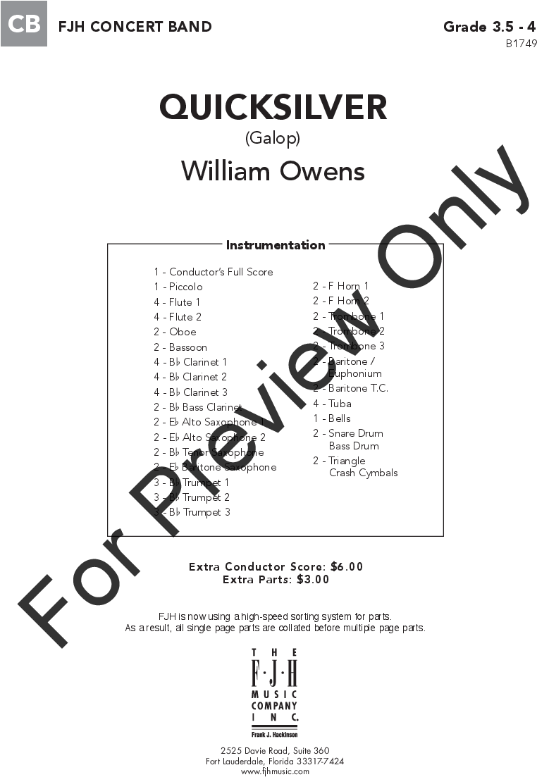 Quicksilver Thumbnail Quicksilver Thumbnail - Fjh Music (864x1152), Png Download