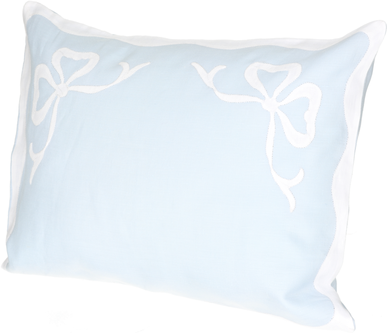 Pillowcase White Ribbon On Blue - Throw Pillow (800x800), Png Download