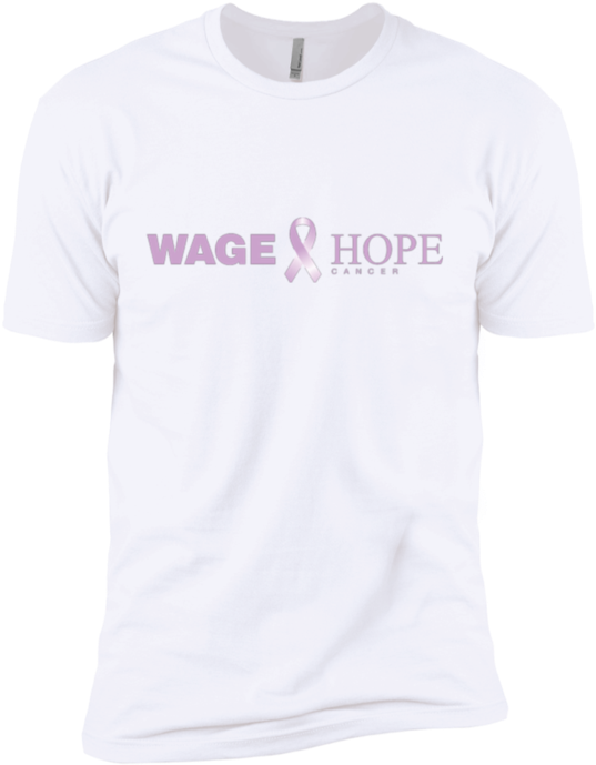Wage Hope Ribbon Premium Short Sleeve T-shirt - Active Shirt (700x700), Png Download