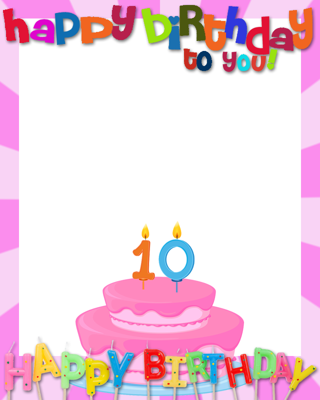 Cute Birthday Frame - Cute Birthday Photo Frames (640x800), Png Download