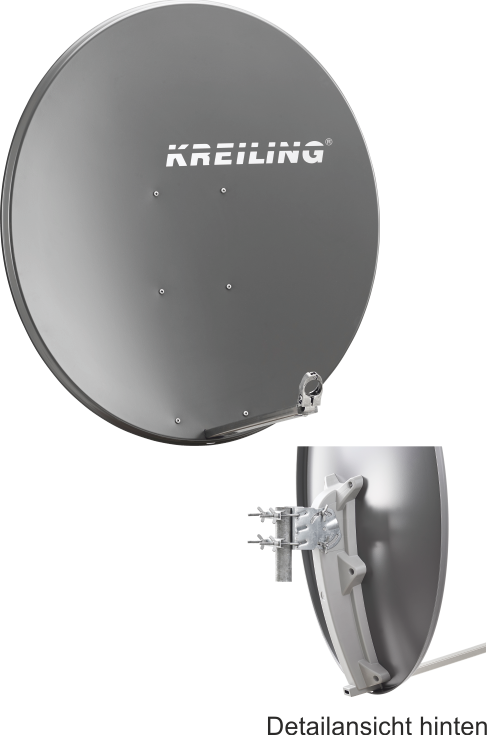 100 Cm Premium Satellite Dish With Aluminium Reflector - Television Antenna (487x735), Png Download