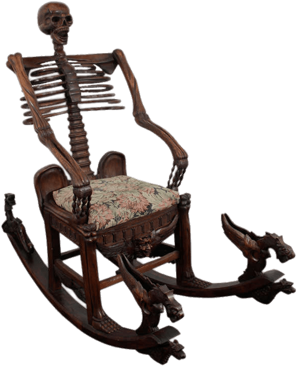 Skeletal Rocking Chair - Rocking Chair For Men (768x768), Png Download