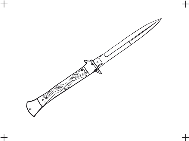 Drawn Knife Stiletto - Stiletto Knife Drawing (640x480), Png Download