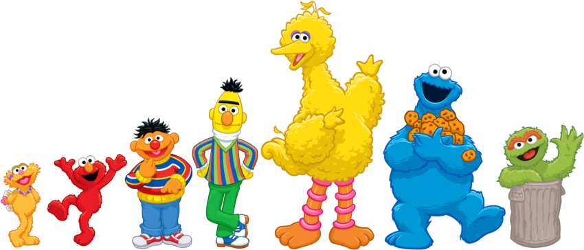 Free Png Download Sesame Street Png Images Background - Sesame Street Characters (850x364), Png Download
