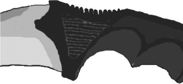 Drawn Khife Karambit - Bat (640x480), Png Download