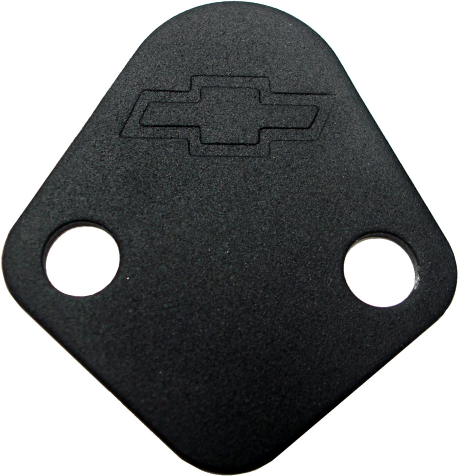 Fuel Pump Block-off Plate Blk Crinkle With Bowtie Fits - Circle (977x1024), Png Download