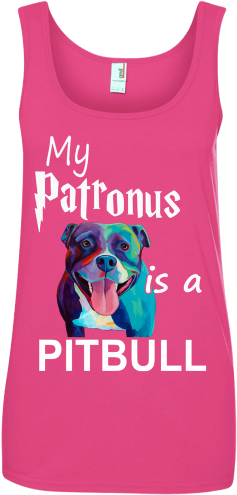 My Patronus Is A Pitbull ' 100% Ringspun Cotton Tank - Shirt (1024x1024), Png Download