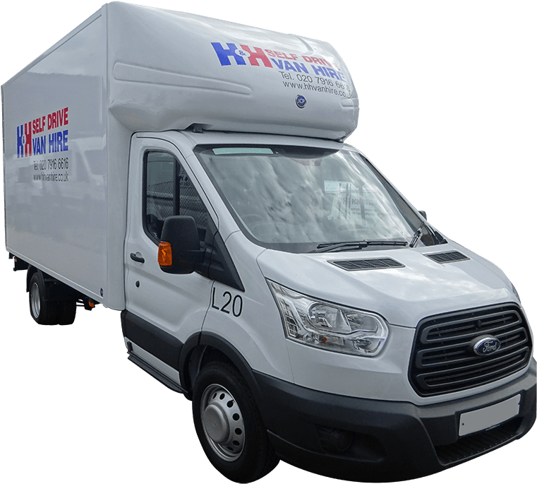 Ford Transit 350 Luton Van 2198cc Euro - Commercial Vehicle (1000x750), Png Download