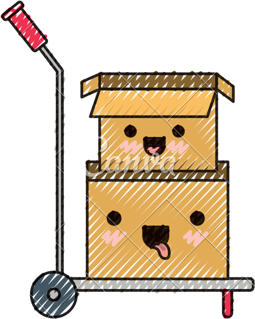 Cardboard Box Truck - Box (800x800), Png Download